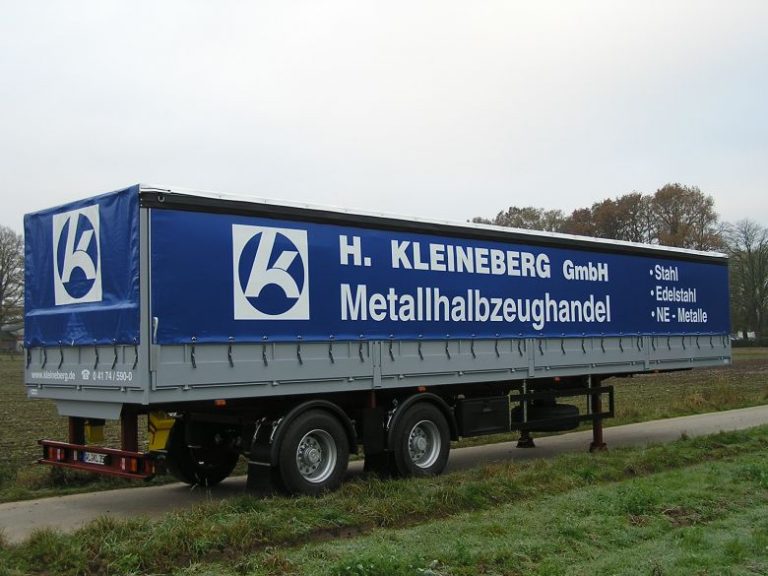 Curtainsider -Sattelanhänger - hinten